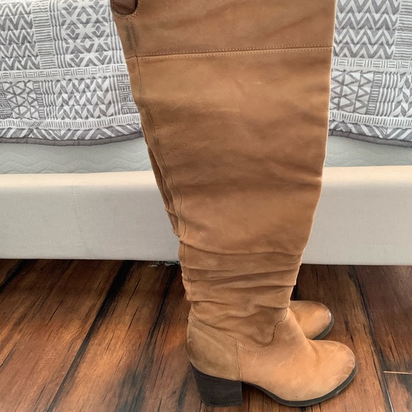 Aldo suede over knee boots chestnut brown sz 8.5 - Picture 8 of 11